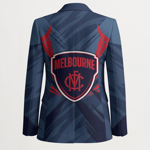 Melbourne Demons Australian Football Blazer Fierce Devil Mascot - Bold Team Colors