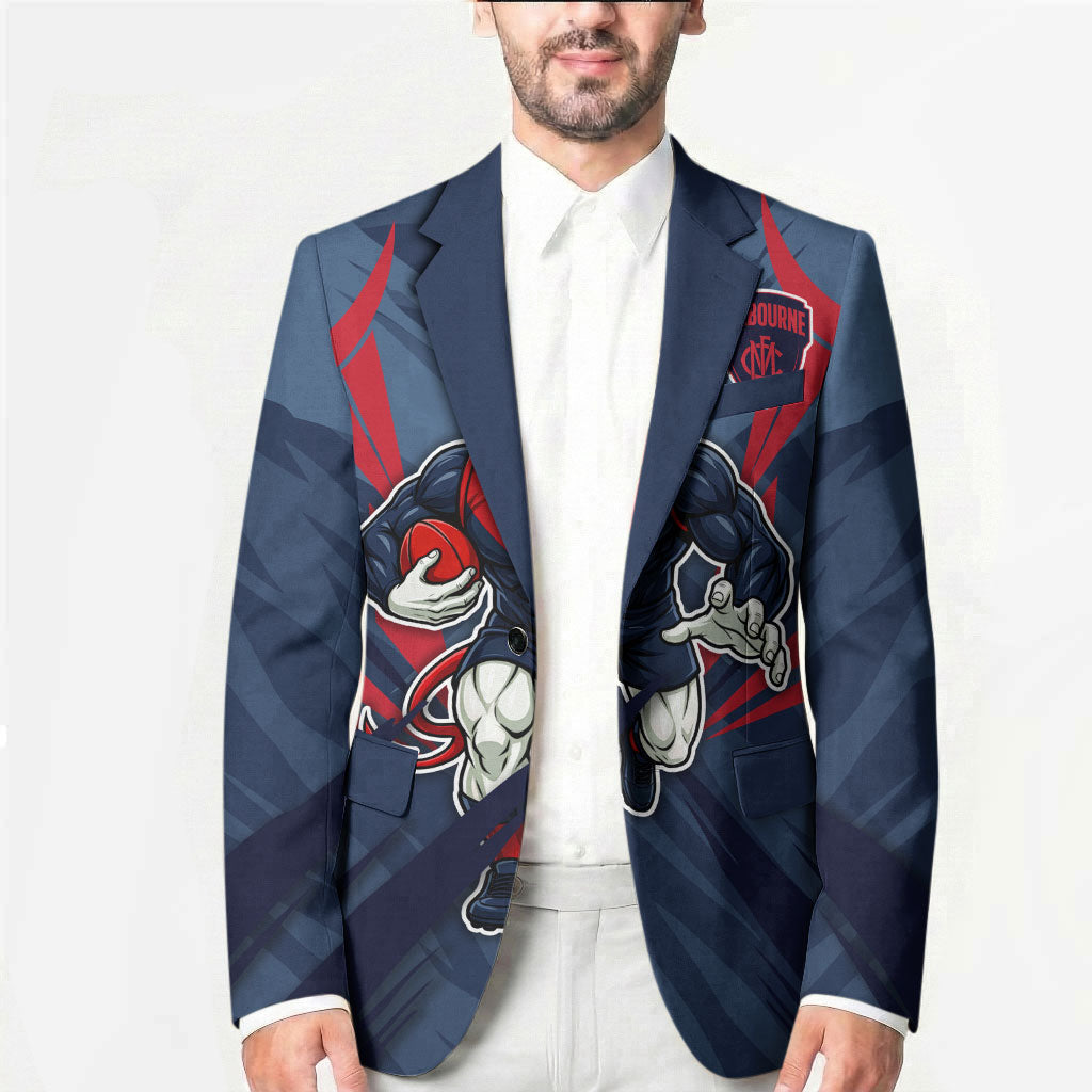 Melbourne Demons Australian Football Blazer Fierce Devil Mascot - Bold Team Colors