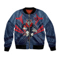 Melbourne Demons Australian Football Bomber Jacket Fierce Devil Mascot - Bold Team Colors