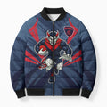 Melbourne Demons Australian Football Bomber Puffer Jacket Fierce Devil Mascot - Bold Team Colors