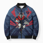Melbourne Demons Australian Football Bomber Puffer Jacket Fierce Devil Mascot - Bold Team Colors