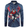 Melbourne Demons Australian Football Button Sweatshirt Fierce Devil Mascot - Bold Team Colors
