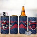 Melbourne Demons Australian Football 4 in 1 Can Cooler Tumbler Fierce Devil Mascot - Bold Team Colors