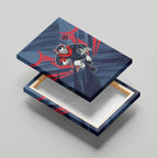 Melbourne Demons Australian Football Canvas Wall Art Fierce Devil Mascot - Bold Team Colors