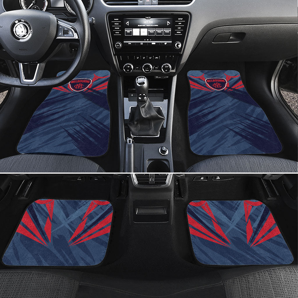 Melbourne Demons Australian Football Car Mats Fierce Devil Mascot - Bold Team Colors