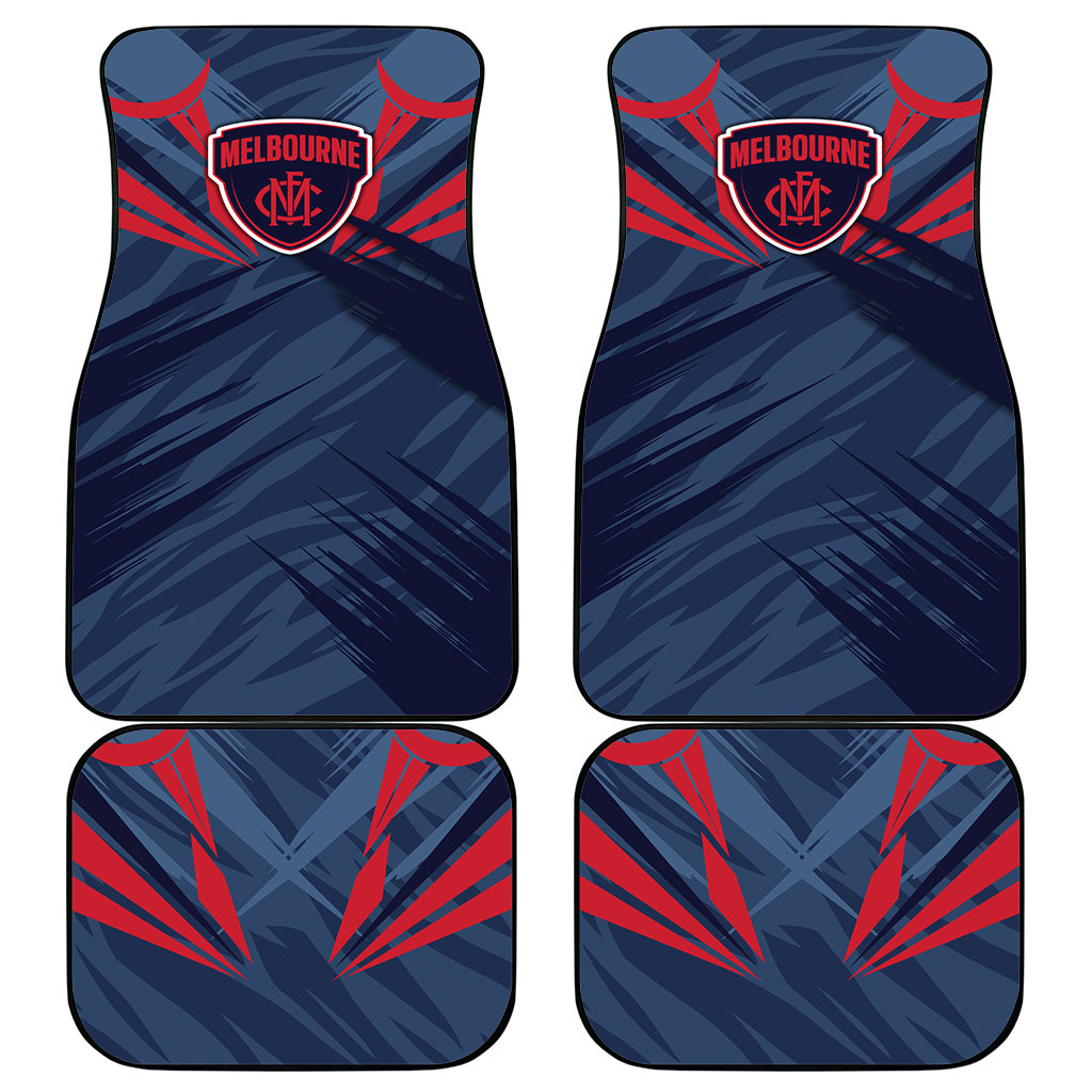 Melbourne Demons Australian Football Car Mats Fierce Devil Mascot - Bold Team Colors