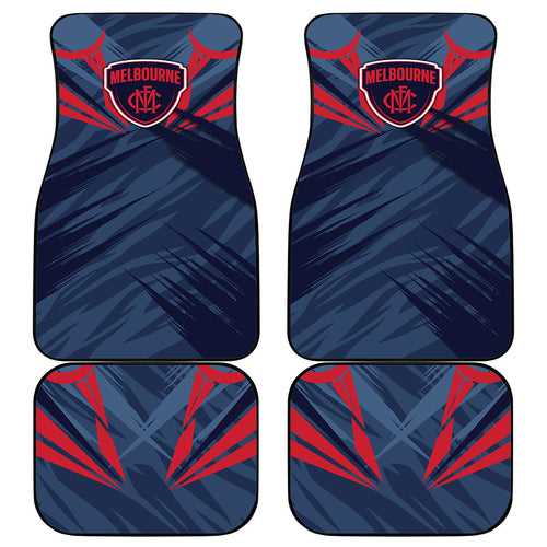 Melbourne Demons Australian Football Car Mats Fierce Devil Mascot - Bold Team Colors