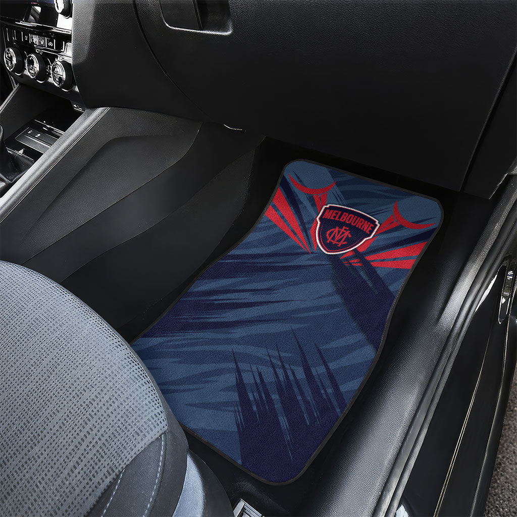 Melbourne Demons Australian Football Car Mats Fierce Devil Mascot - Bold Team Colors