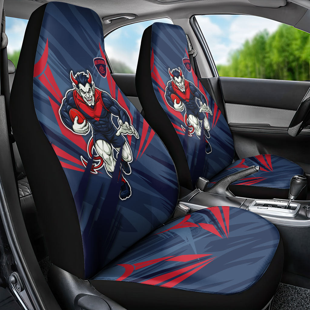 Melbourne Demons Australian Football Car Seat Cover Fierce Devil Mascot - Bold Team Colors