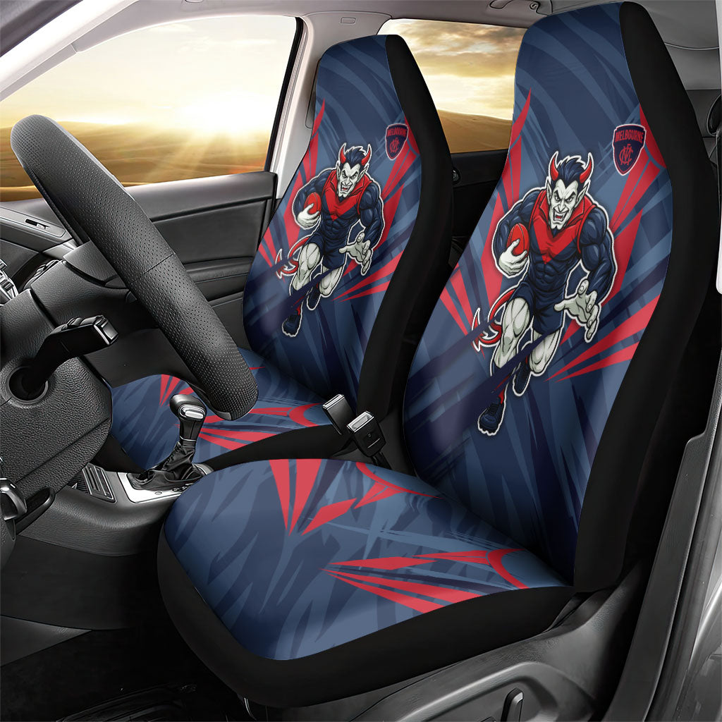 Melbourne Demons Australian Football Car Seat Cover Fierce Devil Mascot - Bold Team Colors