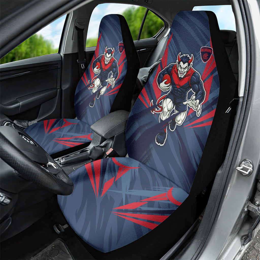 Melbourne Demons Australian Football Car Seat Cover Fierce Devil Mascot - Bold Team Colors