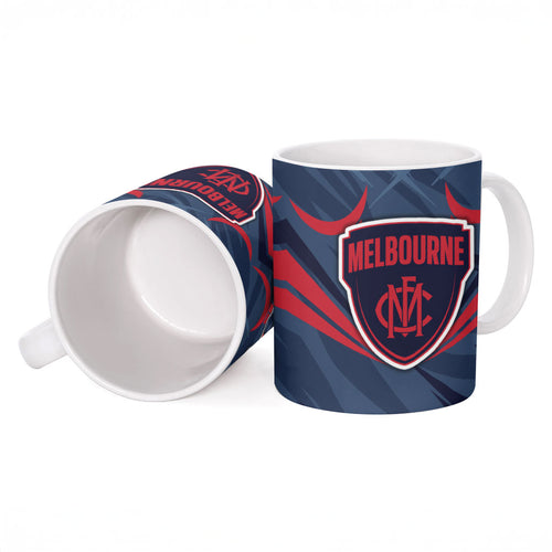 Melbourne Demons Australian Football Ceramic Mug Fierce Devil Mascot - Bold Team Colors