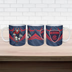 Melbourne Demons Australian Football Ceramic Mug Fierce Devil Mascot - Bold Team Colors