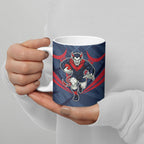 Melbourne Demons Australian Football Ceramic Mug Fierce Devil Mascot - Bold Team Colors