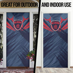 Melbourne Demons Australian Football Door Cover Fierce Devil Mascot - Bold Team Colors