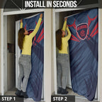 Melbourne Demons Australian Football Door Cover Fierce Devil Mascot - Bold Team Colors