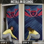 Melbourne Demons Australian Football Door Cover Fierce Devil Mascot - Bold Team Colors
