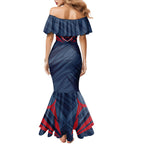 Melbourne Demons Australian Football Family Matching Mermaid Dress and Hawaiian Shirt Fierce Devil Mascot - Bold Team Colors
