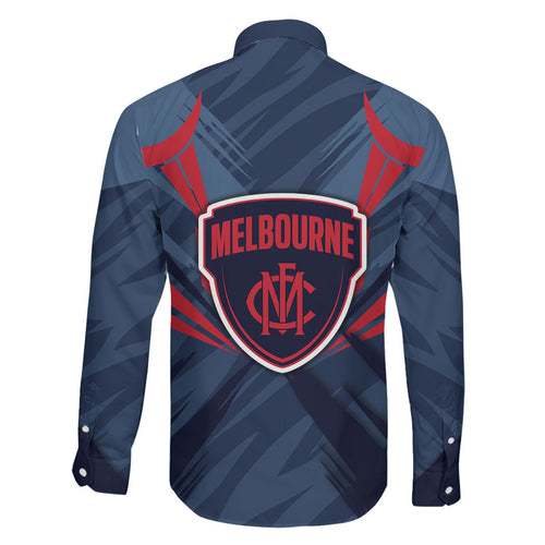 Melbourne Demons Australian Football Family Matching Off Shoulder Short Dress and Hawaiian Shirt Fierce Devil Mascot - Bold Team Colors