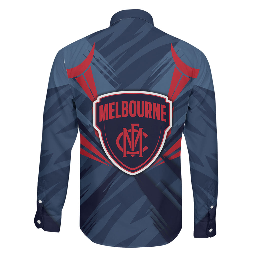 Melbourne Demons Australian Football Family Matching Summer Maxi Dress and Hawaiian Shirt Fierce Devil Mascot - Bold Team Colors