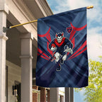 Melbourne Demons Australian Football Garden Flag Fierce Devil Mascot - Bold Team Colors
