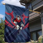 Melbourne Demons Australian Football Garden Flag Fierce Devil Mascot - Bold Team Colors