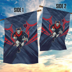 Melbourne Demons Australian Football Garden Flag Fierce Devil Mascot - Bold Team Colors