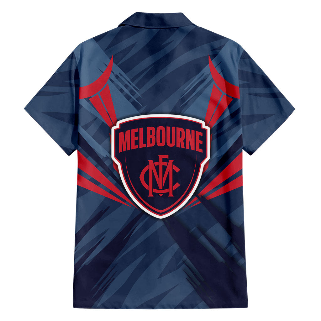 Melbourne Demons Australian Football Hawaiian Shirt Fierce Devil Mascot - Bold Team Colors