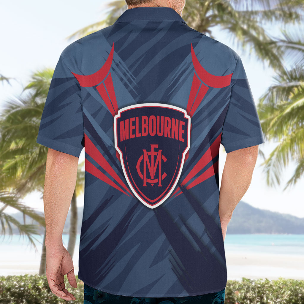 Melbourne Demons Australian Football Hawaiian Shirt Fierce Devil Mascot - Bold Team Colors