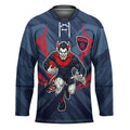 Melbourne Demons Australian Football Hockey Jersey Fierce Devil Mascot - Bold Team Colors