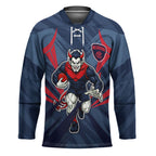 Melbourne Demons Australian Football Hockey Jersey Fierce Devil Mascot - Bold Team Colors