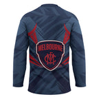 Melbourne Demons Australian Football Hockey Jersey Fierce Devil Mascot - Bold Team Colors
