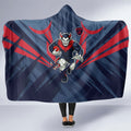 Melbourne Demons Australian Football Hooded Blanket Fierce Devil Mascot - Bold Team Colors