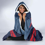 Melbourne Demons Australian Football Hooded Blanket Fierce Devil Mascot - Bold Team Colors