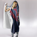 Melbourne Demons Australian Football Hooded Blanket Fierce Devil Mascot - Bold Team Colors