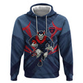Melbourne Demons Australian Football Hoodie Fierce Devil Mascot - Bold Team Colors