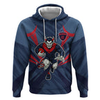 Melbourne Demons Australian Football Hoodie Fierce Devil Mascot - Bold Team Colors