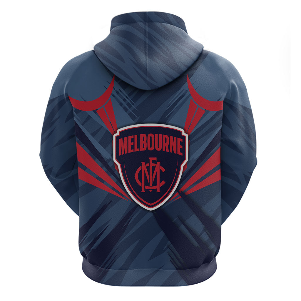 Melbourne Demons Australian Football Hoodie Fierce Devil Mascot - Bold Team Colors