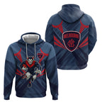 Melbourne Demons Australian Football Hoodie Fierce Devil Mascot - Bold Team Colors