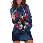 Melbourne Demons Australian Football Hoodie Dress Fierce Devil Mascot - Bold Team Colors