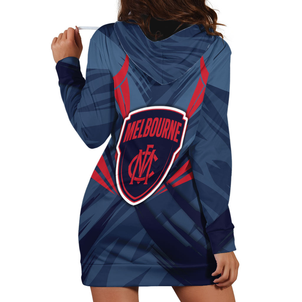 Melbourne Demons Australian Football Hoodie Dress Fierce Devil Mascot - Bold Team Colors