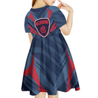 Melbourne Demons Australian Football Kid Short Sleeve Dress Fierce Devil Mascot - Bold Team Colors