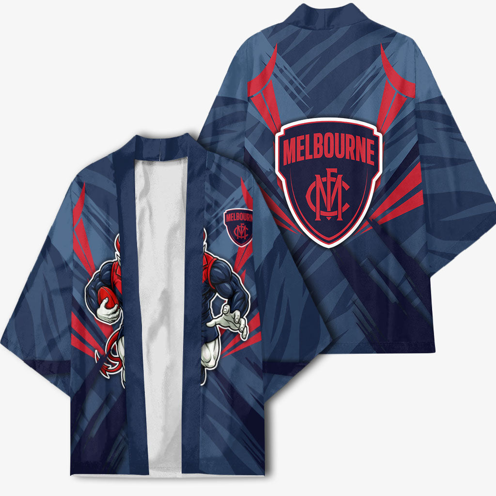 Melbourne Demons Australian Football Kimono Fierce Devil Mascot - Bold Team Colors