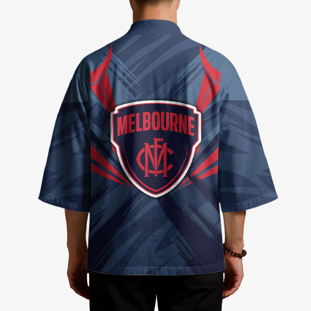 Melbourne Demons Australian Football Kimono Fierce Devil Mascot - Bold Team Colors
