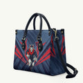 Melbourne Demons Australian Football Leather Bag Fierce Devil Mascot - Bold Team Colors