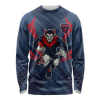 Melbourne Demons Australian Football Long Sleeve Shirt Fierce Devil Mascot - Bold Team Colors