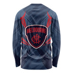 Melbourne Demons Australian Football Long Sleeve Shirt Fierce Devil Mascot - Bold Team Colors
