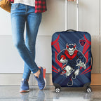 Melbourne Demons Australian Football Luggage Cover Fierce Devil Mascot - Bold Team Colors