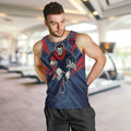 Melbourne Demons Australian Football Men Tank Top Fierce Devil Mascot - Bold Team Colors