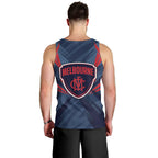 Melbourne Demons Australian Football Men Tank Top Fierce Devil Mascot - Bold Team Colors